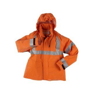 Neese 207AJ Neoprene/Woven Nomex Petro Arc Series Arc Flash/Flash Fire Jacket with Tuck Away Hood, 2X Large, Fluorescent Orange Protective Lab Coats And Jackets