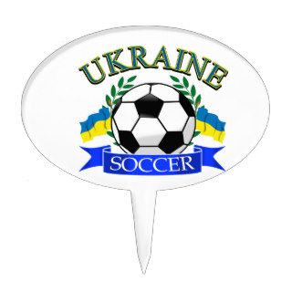 Ukraine soccer ball designs cake picks