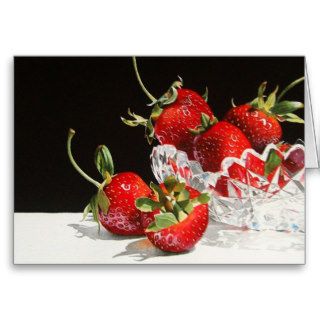 Strawberries & Crystal Greeting Card