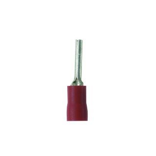 Panduit PV18 P47 CY Pin Terminal, Vinyl Insulated, Funnel Entry, 22   18 AWG Wire Range, Red, 0.15" Max Insulation, 0.07" Pin Width, 0.49" Pin Length, 0.97" Overall Length (Pack of 100) Disconnect Terminals