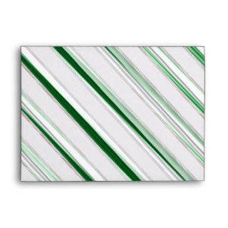 Spearmint Candy Stripes Christmas Envelope