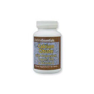 Lifetime Essentials Calcium Citrate 60 Tabs Essential Support for Strong, Dense Bones. Exclusive Formula Contains Essential Minerals and Vitamin D. Develop Healthy Bones, Teeth, Essential for Function of the Brain and Nervous System. Reduces the Risk of Co