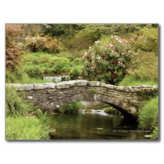 Old Stone Bridge Across A Stream In Dartmoor Park Postcard