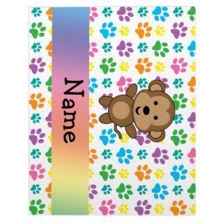 Personalized name monkey rainbow paws plaque