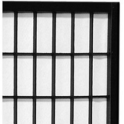 Wood and Rice Paper 4 panel Window Pane with Shelf Room Divider (China) Decorative Screens