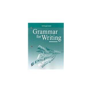 Holt McDougal Literature Grammar for Writing Workbook Grade 8 MCDOUGAL LITTEL 9780618906468 Books