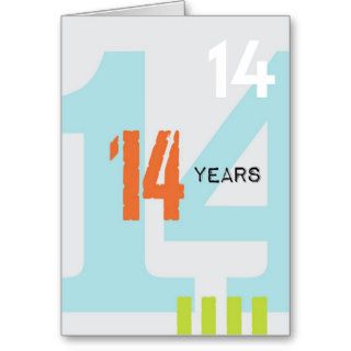 AA Anniversary Card 14 Years