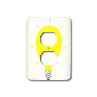 lsp_17551_6 CherylsArt Background Art   Yellow Light Bulb for Good Ideas   Light Switch Covers   2 plug outlet cover   Electrical Outlet Covers  