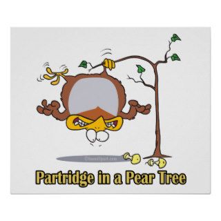 partridge in a pear tree 1st first day christmas poster
