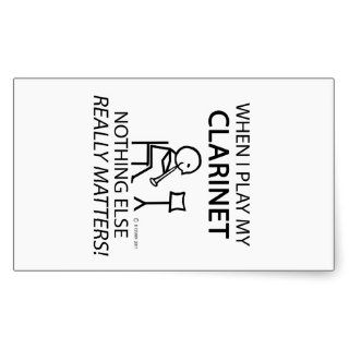 Clarinet Nothing Else Matters Rectangle Sticker