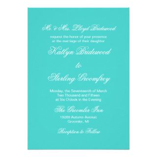 Medium Turquoise High End Complementary Color Custom Announcement