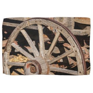 Old Pioneer’s Wooden wagon in New Mexico Kitchen Towel