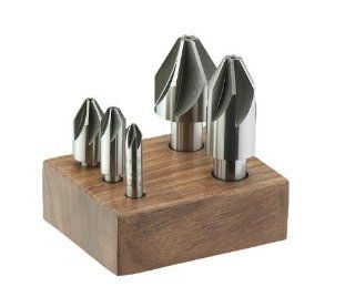 Grizzly H2994 5 Piece 6 Flute Countersink Set, 60andNo.186;   Countersink Bits  