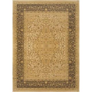 Home Dynamix Antiqua Cream/Brown 7 ft. 8 in. x 10 ft. 2 in. Area Rug 1 7776 131