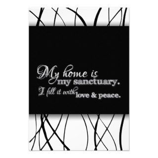 My Home Is My Sanctuary Home Blessing Inspiration Custom Invitations