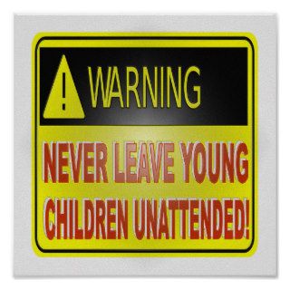 WARNING CHILD SAFETY POSTER