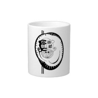 White Monkey Circle Nazca Line Specialty Mug Jumbo Mug