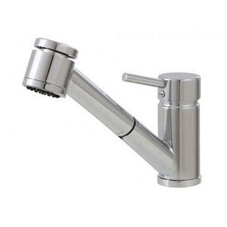 Aquabrass 20343BB BB Brushed Brass Kitchen Fixtures Single Hole Kitchen Faucet With Pull Out Spray   Kitchen Sink Faucets  