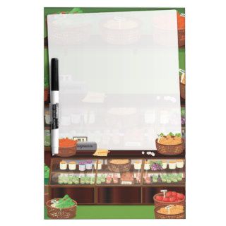Greengrocers Store Dry Erase Whiteboard