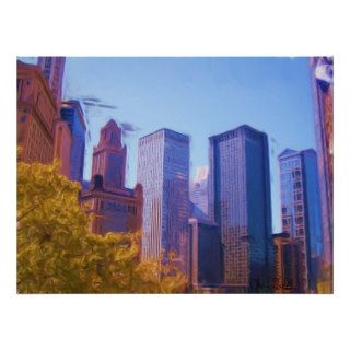 Chicago City Fall Signed Print
