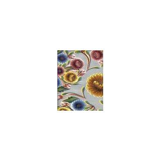 12 Yards of Bloom Silver Vinyl Mexican Oilcloth Fabric from Dakat Studio Goods (Width 47 inches)