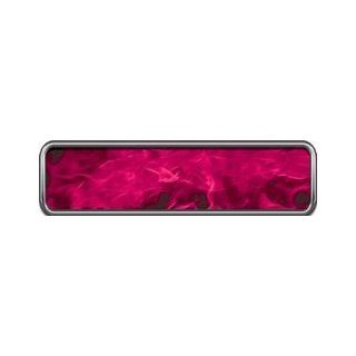 REFLECTIVE Firefighter Helmet Marker Decal with Inferno Pink Flames (Set of 4) Automotive