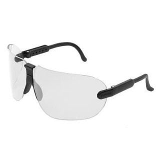 Safety Glasses Black Frame With Medium Large Clear Lens