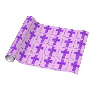 Personalized Christian Cross Easter Gift Wrap
