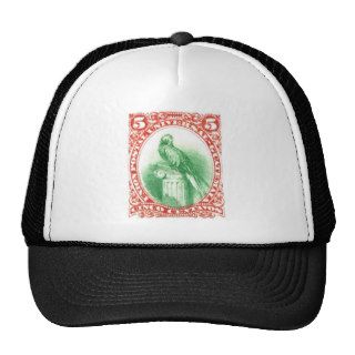 Antique 1881 Guatemala Quetzal Bird Postage Stamp Hats