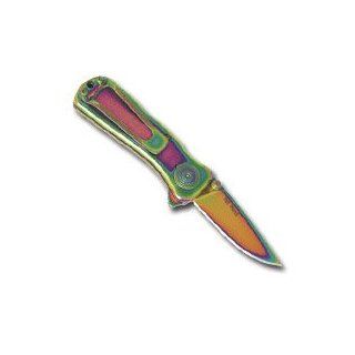 SOG Specialty Knives & Tools TWI 2 4.75 Inch Rainbow coated assisted opener   Sog Aluminum  