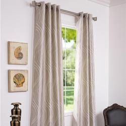 Grommet Sand Dune Faux Silk 106 inch Curtain Panel EFF Curtains