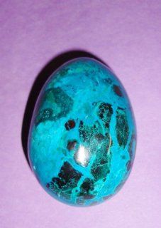 Beautiful Large Chrysocolla Carved Egg 196 Grams  Collectible Figurines  