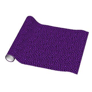 Purple Leopard Print Goth Wrapping Paper