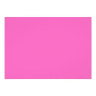 Plain Hot Pink Background. Custom Invitation