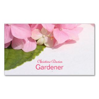Florist , pink hydrangea business card