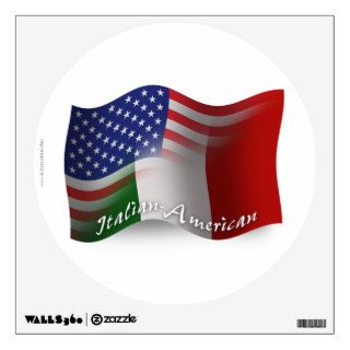 Italian American Waving Flag Wall Graphics