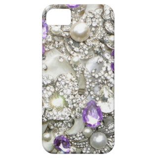Diamond Bling, Pink & White Bouquet iPhone 5 Cases