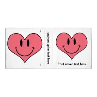 Cute Smiling Heart, Valentine's Love Sweetheart Vinyl Binders
