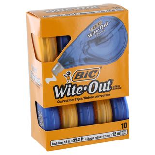 Bic Wite Out EZ Correct Correction Tape (Set of 10) BIC Correction Tapes & Films
