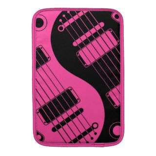 Pink and Black Yin Yang Guitars MacBook Air Sleeve