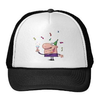 Funny Party Animal Cartoon Man Trucker Hat