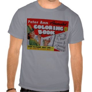 Retro Vintage Kitsch 50s Peter Ann Coloring Book T shirt