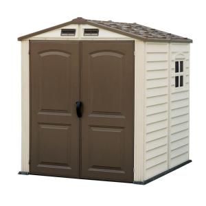 Duramax Building Products Woodside 6 ft. x 6 ft. Vinyl Shed with Floor 30411