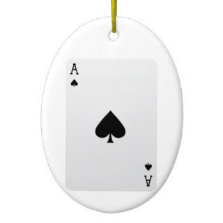 ace spades suit playing card christmas ornament