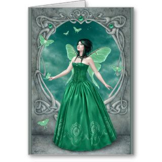 Birthstones   Emerald Fairy Greeting Card