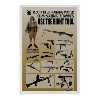 Zombie weapons poster