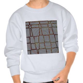grey brown abstract tile pattern pullover sweatshirts