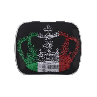 Italian Crown Flag Candy Tin