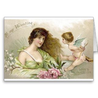 Victorian Cupid Love Valentine's Day Card