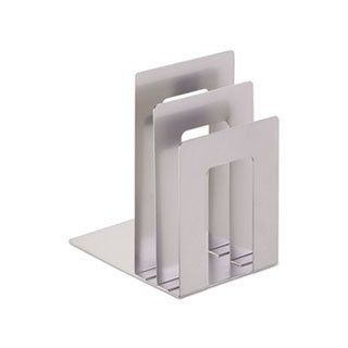Soho Bookend with Squared Corners, 8 1/10 x 7 x 5, Silver   Office Desk Bookends
